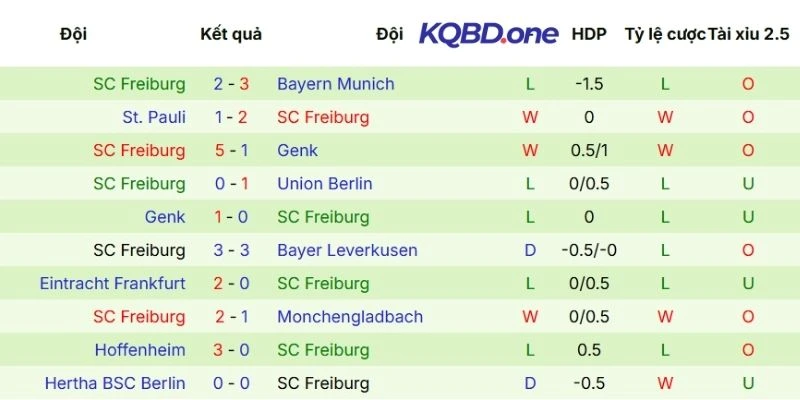 Chuỗi màn trình diễn của Freiburg